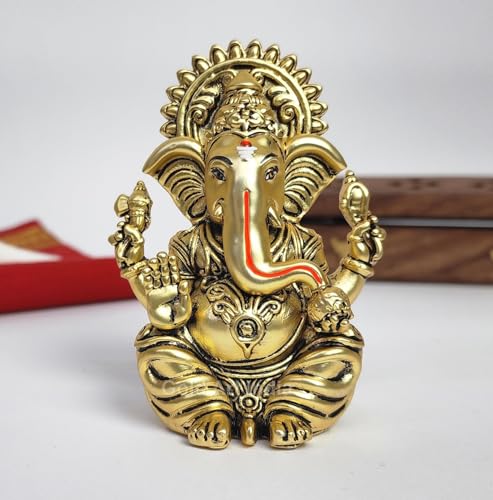 Image 22 of Gold Plated for the product Gold Art India Ceramic Ganesh Idol