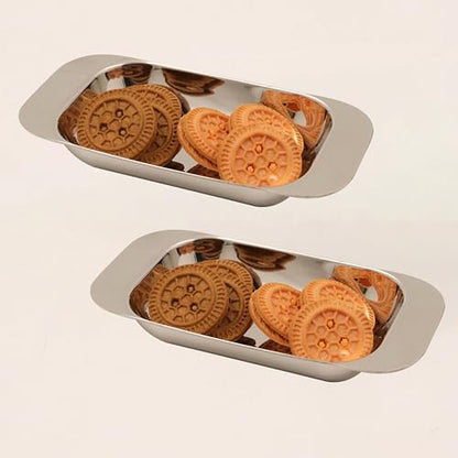 Image 1 of Pack of 2 for the product Spillbox Stainless Steel Idly Sambar Plate