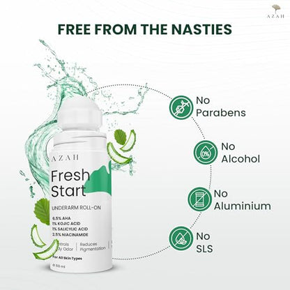 Image 5 of AZAH Azah Fresh Start Underarm Roll-On Deodorant 50 ML