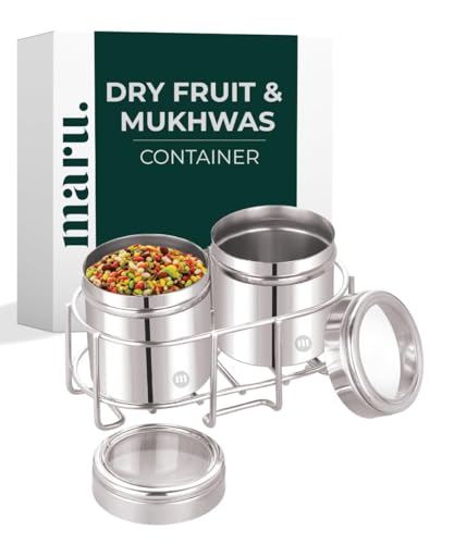 Image 1 of Default Title for the product MARU Steel Spice Containers with wirestand (2IN1)