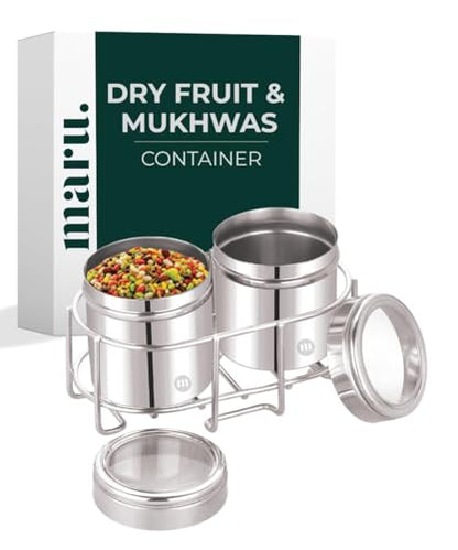 Image 1 of Default Title for the product MARU Steel Spice Containers with wirestand (2IN1)