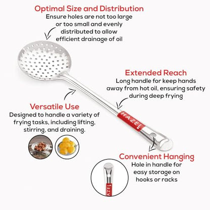 Image 4 of HAZEL Stainless Steel Puri Frying Strainer Jhara