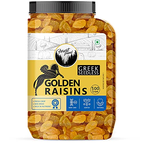 Image 2 of 500 g (Pack of 1) for the product Forest Found Greek Seedless Golden Raisins 900g