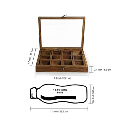 Image 7 of ExclusiveLane Twelve Blends Sheesham Wooden Spice Box for Kitchen 12 Detachable Containers 45 gram Each
