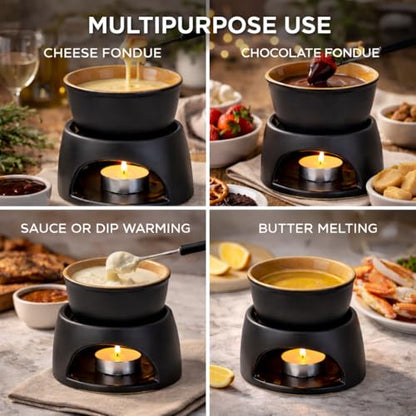 Image 5 of Pure Source India Ceramic Fondue Burner, Aroma Burner Ceramic Oil Diffuser, Home Bedroom Decor Christmas Housewarming Gift