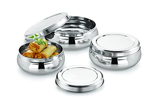 Image 4 of neelam Stainless Steel Puri Belly Dabbas Canisters 775 ml