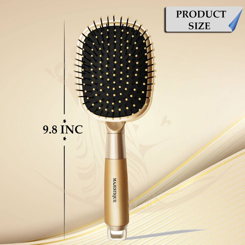 Image 2 of Majestique Golden Paddle Hair Brush Refresh and Extend