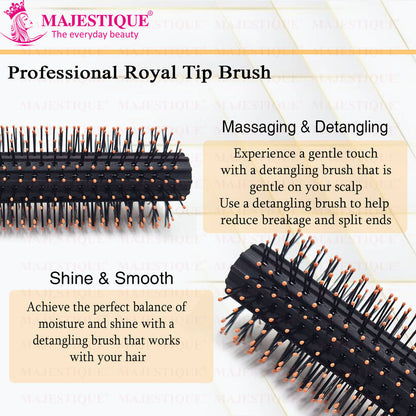 Image 3 of Majestique Roller Round Brush HR157 for Blow Drying Detangling Brush Wet & Dry