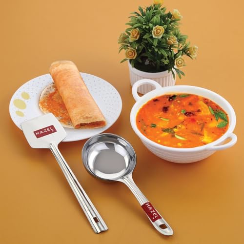 Image 5 of HAZEL Stainless Steel Ladle & Tavetha Set of 2