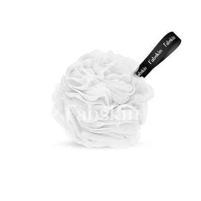 Image 2 of Fabskin Luxury Bathing Round Loofah Bath Sponge - White