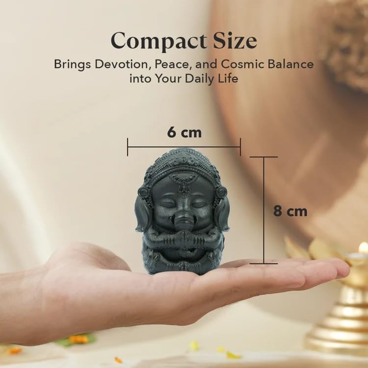 Image 5 of Astrotalk Pyrite Baby Ganesha Murti | Ganpati Idol for Good Luck, Wealth & Protection | Ganesha Idol for Car Dashboard & Home Decor | Pyrite Ganesh Idols for Positivity & Success