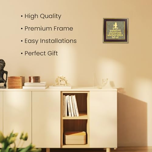 Image 4 of Astrotalk Shree Krishna Maha Mantra on Pyrite Frame | Krishna Photo Frame for Home Decor | Vastu Items for Home & Office Table Decoration Items | Divine Gift for Man & Woman