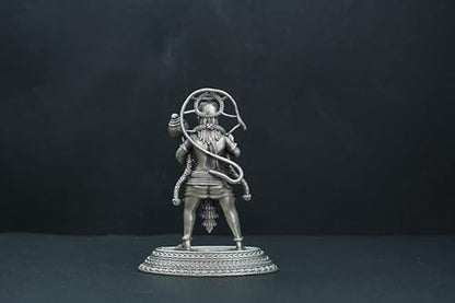 Image 3 of Dista Silvers Antique Ashirwad Hanuman Standing with Mala 100.01G