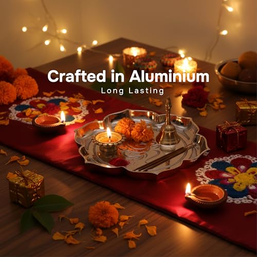 Image 2 of ALCU Pooja Thali for Diwali & Navratri (Silver)
