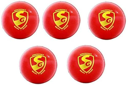 Image 1 of Default Title for the product SG Everlast Synthetic Cricket Leather Ball - Pack of 5