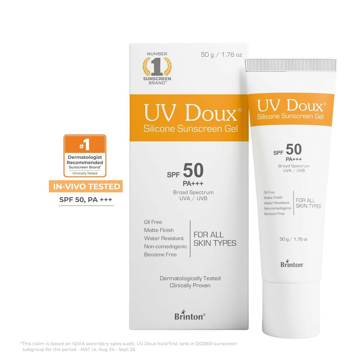 Image 3 of Brinton UV Doux Silicone Sunscreen Gel SPF 50 PA+++