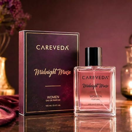 Image 1 of 100 ml / Pack of 1 for the product CareVeda Midnight Muse Eau de Perfume | Elegant, Alluring, Cozy | Up to 8-10 Hours Long-Lasting | Eau de Parfum (Women)