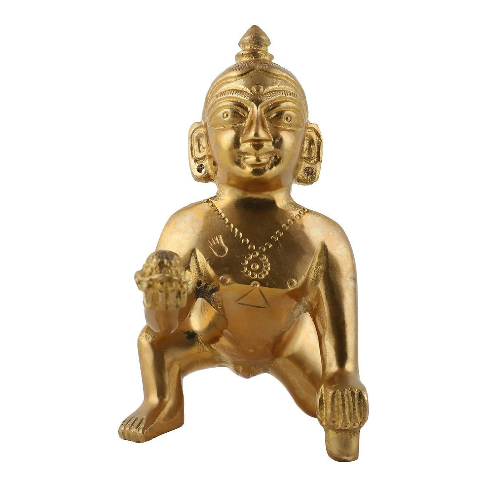 Image 3 of UAPAN Brass Laddu Gopal Idol - 8 cm