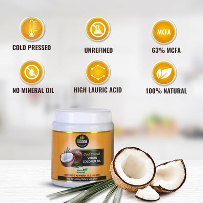 Image 4 of Disano Cold Press Virgin Coconut Oil, Wide mouth Jar, 500ml