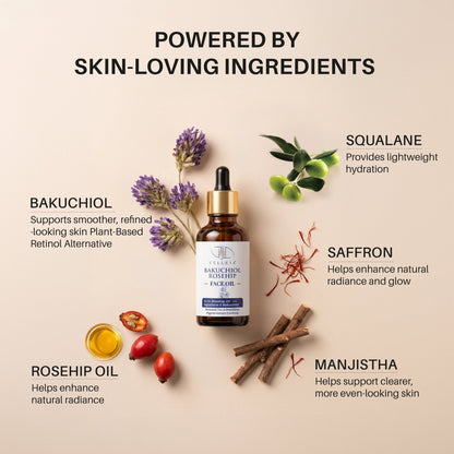 Image 4 of Velleja Bakuchiol Rosehip Face Oil with Squalane for Pigmentation & Dark Spots | Velleja
