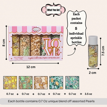 Image 4 of Confect Baby Shower Sprinkles | Birthday Sprinkles | Gender Reveal Sprinkles Pack of 5 (BABY SHOWER -08)
