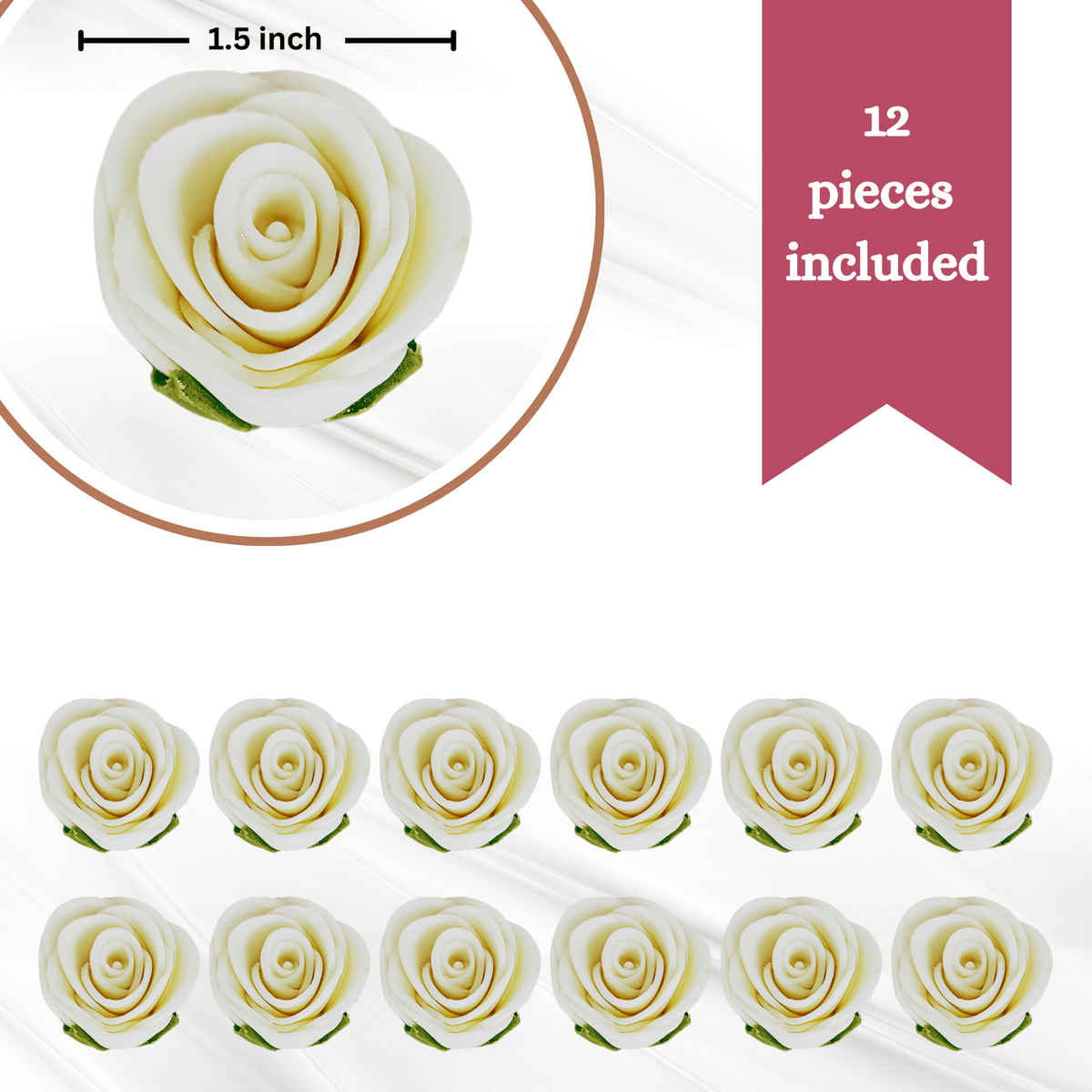 Image 4 of Confect White | Edible Sugar Flowers