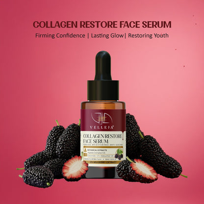 Image 2 of Velleja Collagen Restore Serum|Natural Retinol Alternative with Ceramid|Firming & Hydrating for Youthful Glow