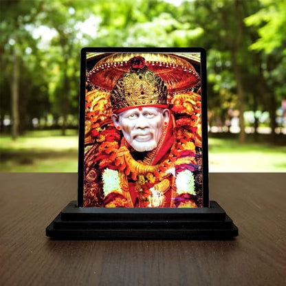 Image 1 of Default Title for the product Lord Saibaba Wooden Idols Handcrafted Murti Decorative Showpiece for Living Rooms Traditional Statue for Gifting Relegious Figurine