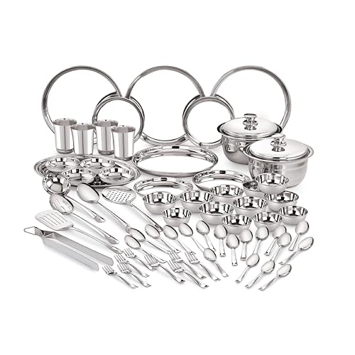 Image 3 of 65 for the product neelam Stainless Steel Dinner Set