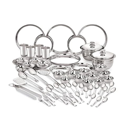 Image 3 of 65 for the product neelam Stainless Steel Dinner Set