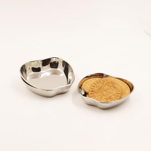 Image 3 of Apple Plate -3 for the product Spillbox Stainless Steel Halwa Plates