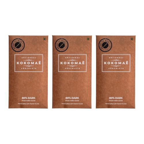 Image 1 of Default Title for the product KOKOMAE 80% Dark Chocolate Bean-to-Bar Pack of 3, 50g Each