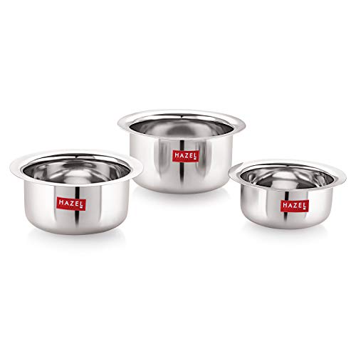 Image 5 of HAZEL Small Utensils Set for Kitchen | Set of 3 (300 ml, 500 ml & 800 ml)