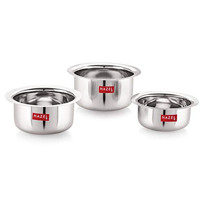 Image 5 of HAZEL Small Utensils Set for Kitchen | Set of 3 (300 ml, 500 ml & 800 ml)
