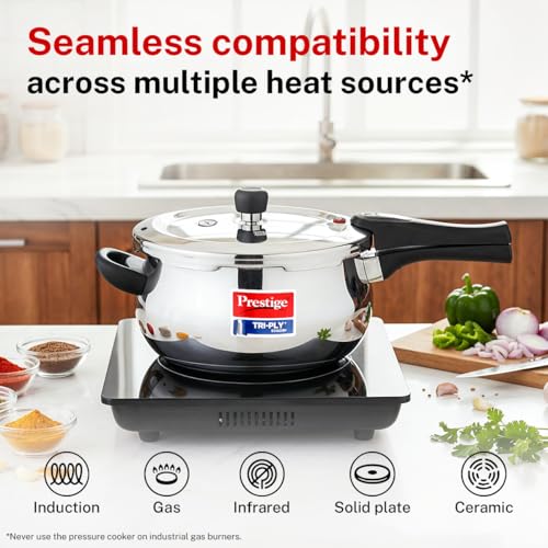 Image 7 of Prestige 5 Litre Triply Svachh Outer Lid Pressure Cooker