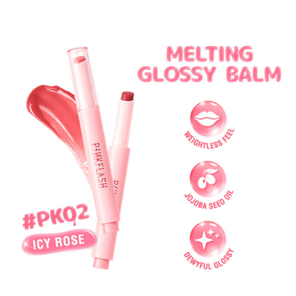 Image 1 of Pk02 Icy Rose / Pack of 1 for the product PINKFLASH Glossy Balm