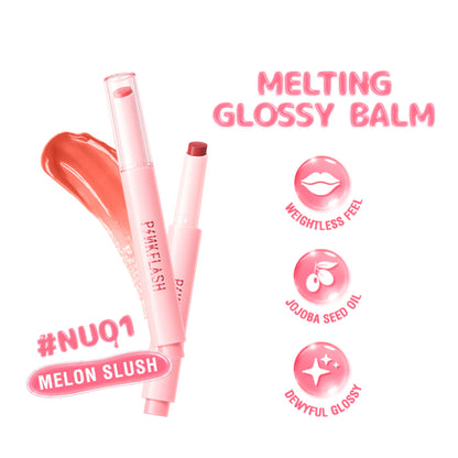 Image 8 of Nu01 Melon Slush / Pack of 1 for the product PINKFLASH Glossy Balm