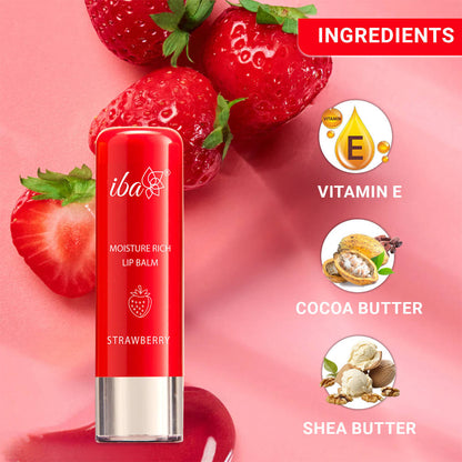 Image 5 of Iba Moisture Rich Lip Balm - Strawberry