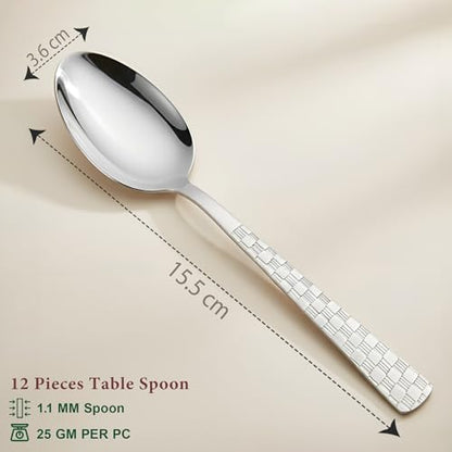 Image 6 of Parage Stainless Steel Spoon Set 12 Pieces 15.5 cm