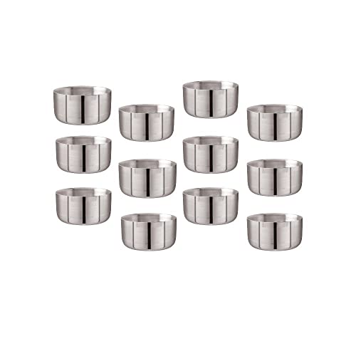 Image 2 of neelam Stainless Steel Diamond Touch Sadi Vati 150 ml Set of 12