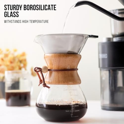 Image 3 of Sipologie Chemex Pour Over Drip Coffee Maker 600ml