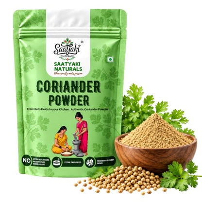 Image 1 of 250gm for the product SAATYAKI NATURALS Organic Coriander Powder