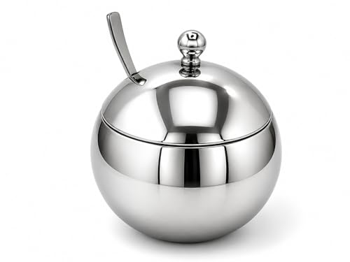 Image 7 of KC Stainless Steel Ghee Pot/Pickle Container 500 ML with Spoon