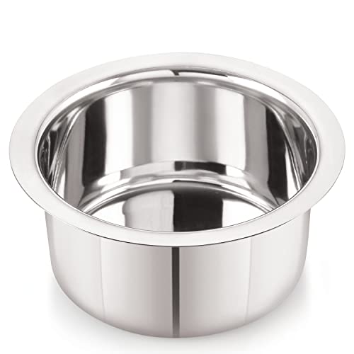 Image 1 of Default Title for the product neelam Stainless Steel Flat Bottom Tope 1100 ml