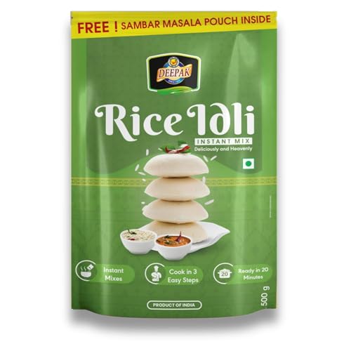 Image 3 of Deepak Rice Idli & Dosa Batter | Combo Pack | South Indian Instant Mix | Easy To Cook | Ready For Breakfast | Instant Dosa And Idli Batter - 500Gm + 500Gm