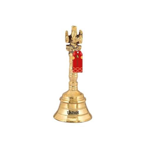 Image 1 of 4 Inch for the product Uapan Ganesh Brass Pooja Bell