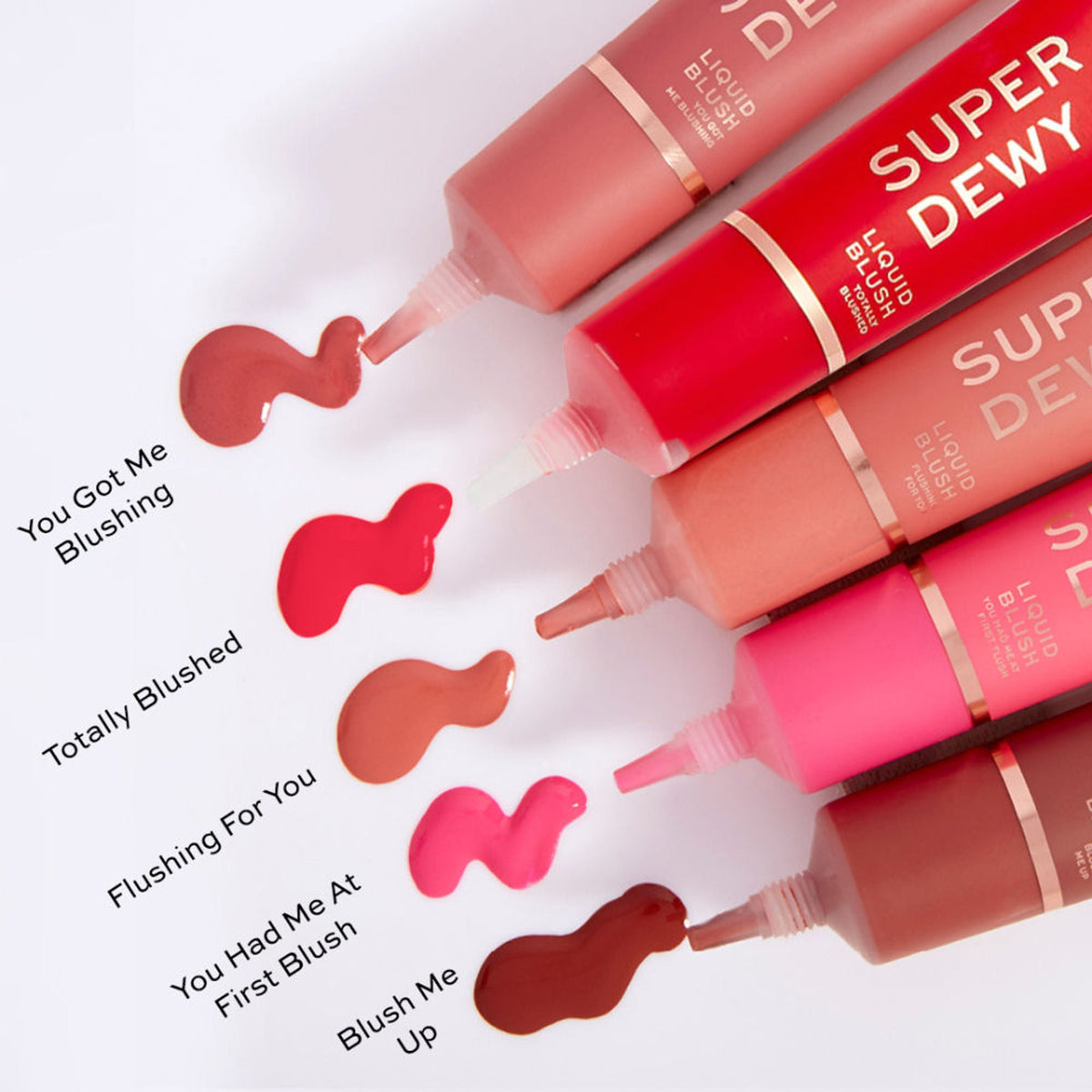 Image 4 of Makeup Revolution Superdewy Liquid Blusher - Ultra Pigmented-Dewy & Radiant Formula You Had Me At First Blush - Blush Me Up