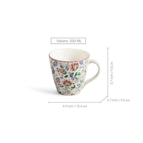 Image 6 of ExclusiveLane Spring Garden Handcrafted Ceramic Coffee Mug Set of 6 330 ML