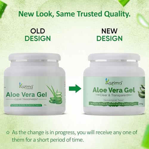 Image 2 of Kazima Aloe Vera Gel Raw - 100% Pure Natural Gel - Ideal for Skin Treatment, Face, Acne Scars, Hair Treatment, Moisturizer & Dark Circles (250 Gram)