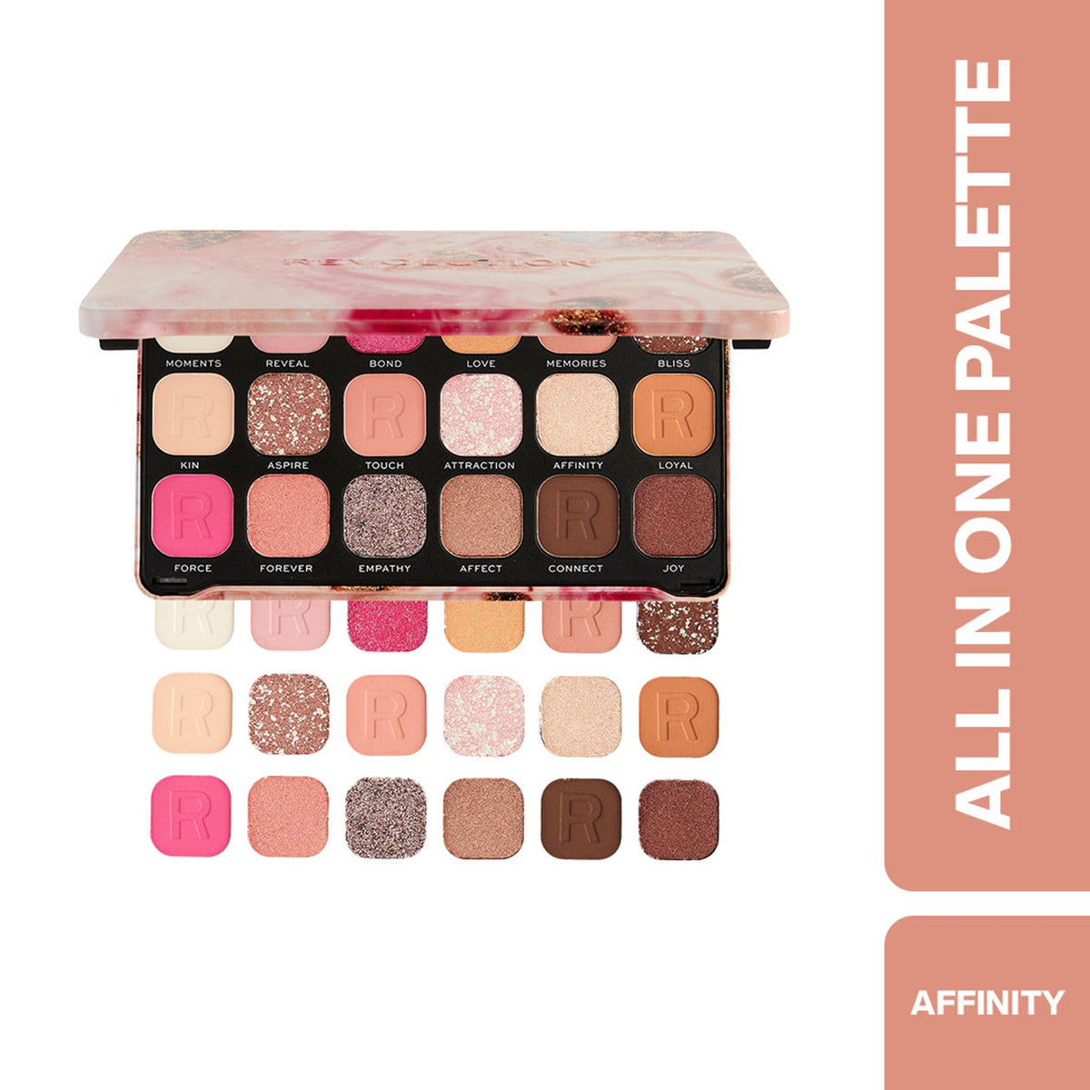 Image 1 of 19.8 gm / Pack of 1 for the product Makeup Revolution Forever Flawless Eyeshadow Palette-18 Smooth & Rich Shade - Affinity